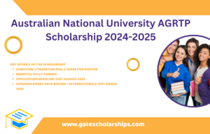 Australian National University AGRTP Scholarship 2024-2025