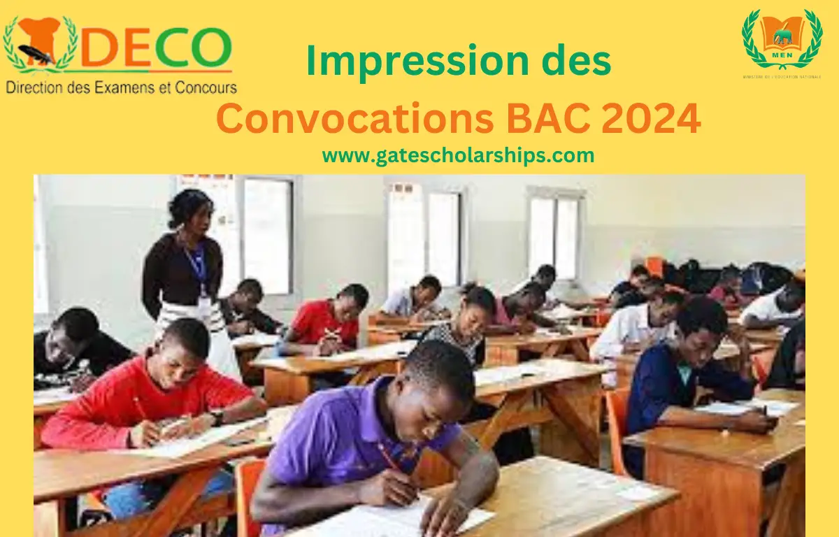 Impression des Convocations BAC 2024 en Côte d'Ivoire sur www.men-deco.org