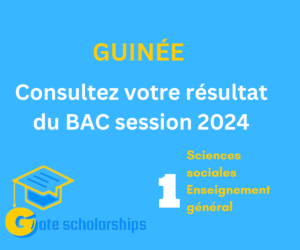 Guinée: Consultez votre résultat du BAC session 2024 Sciences sociales Enseignement général  sur dgecsresultats.com